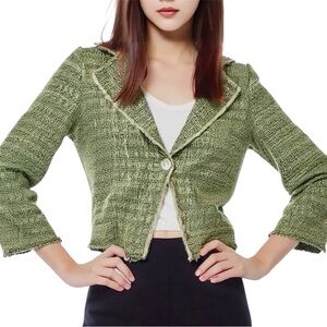 ZARA Tweed Blazer Jacket – Size 6 (Small)
